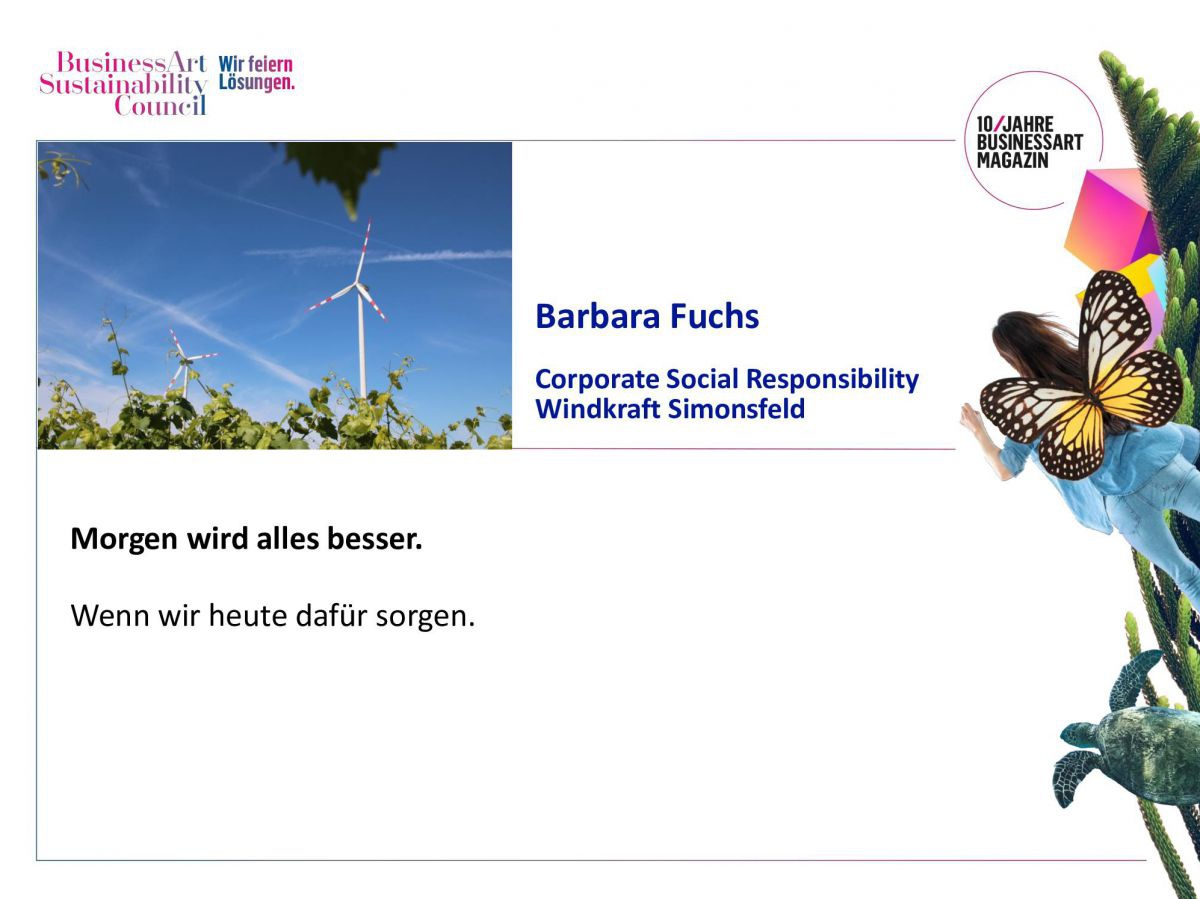 Barbara Fuchs, CSR Windkraft Simonsfeld