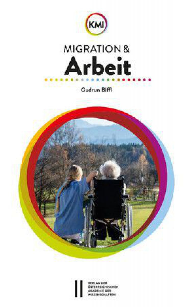 Am Cover sieht man durch ein rundes Fenster ins Freie und sieht einen alten Menschen im Rollstuhl, neben dem eine junge Pflegekraft hockt. 