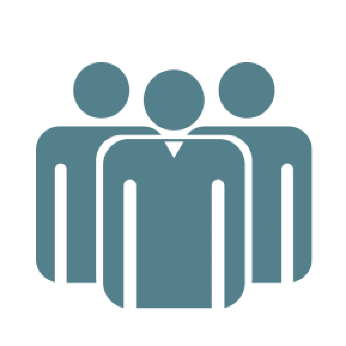 Illustration einer Gruppe von 3 Personen im Piktogramm-Stil.