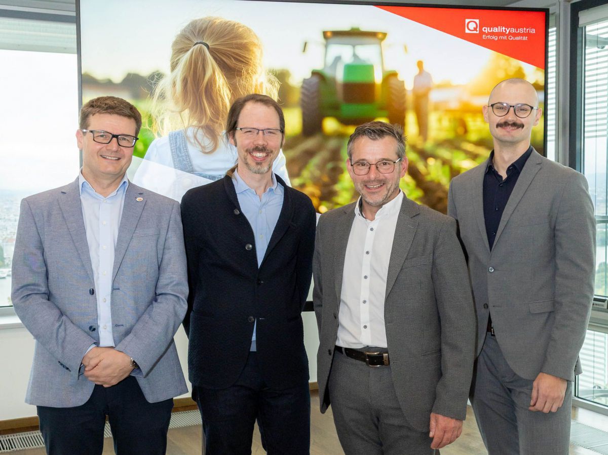 v.l.: Stefan Savic, AGRANA; Josef Baumüller, TU Wien; Andreas Schmölzer, Sachverständiger, SAICON consulting; Alexander Saxenhuber, Senior Consultant, Sustainable