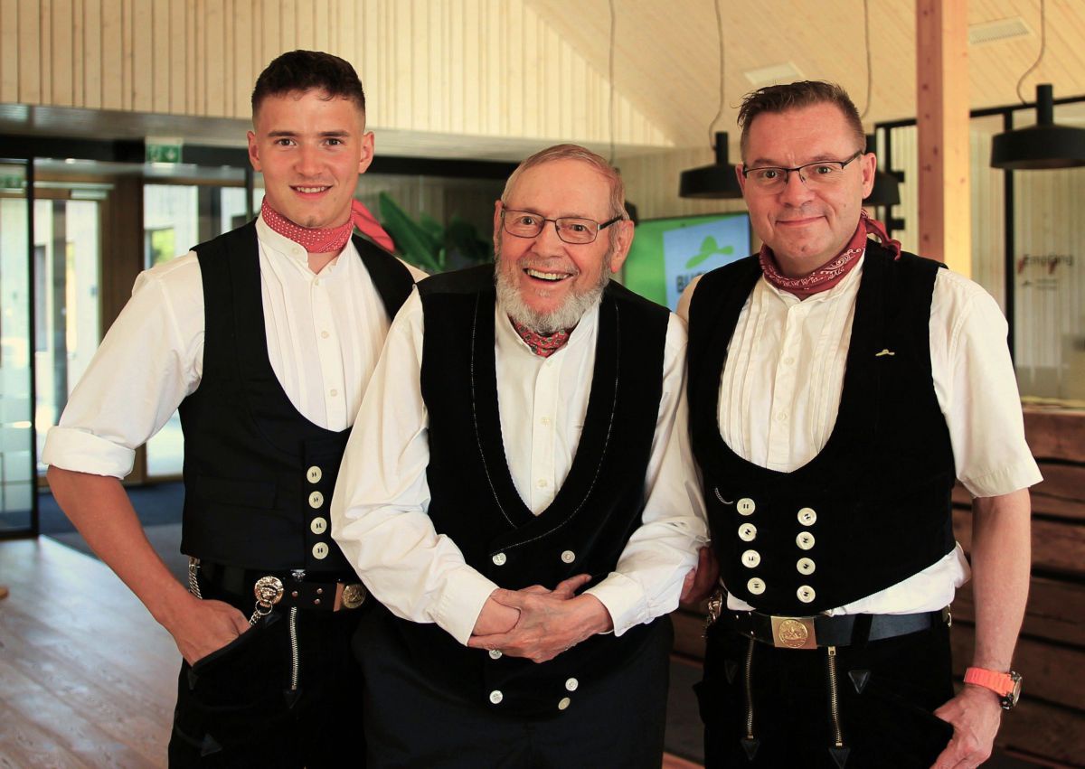 Gemeinsames Porträt von Drei Generationen von Buchners: David, Johann und Christian