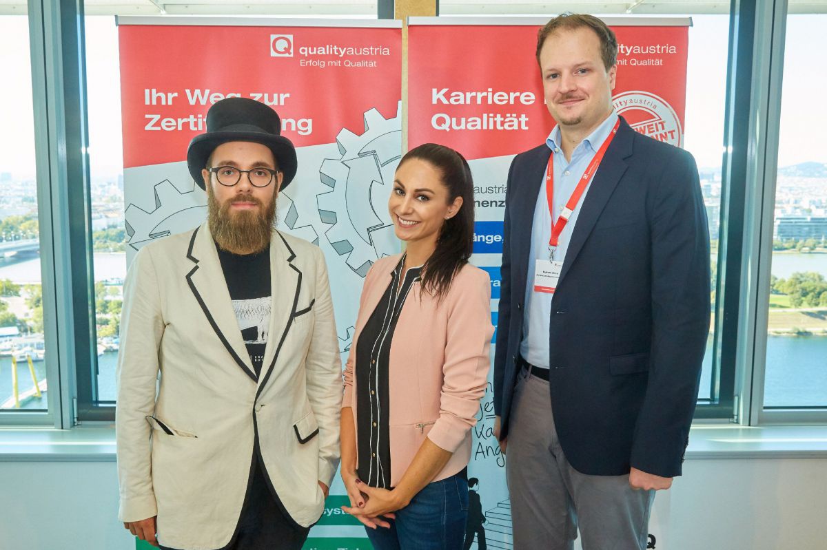 Hendrik Haase (Foodaktivist), Melanie Scheiber (Head of Marketing & Public Relations, Quality Austria), Robert Zniva (Forscher und Lektor, FH Salzburg und WU Wien)
