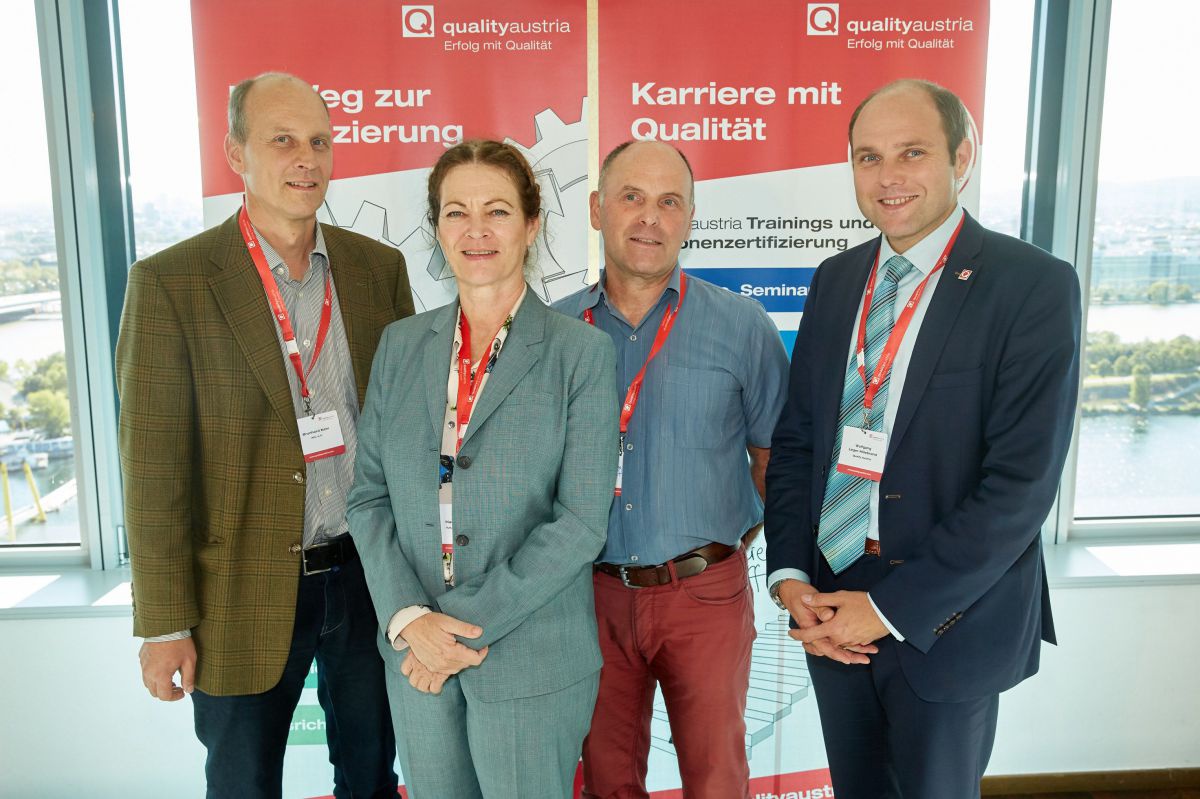 v.l.n.r.: Brunhard Kehl, Hanni Rützler, Wolfgang Holzer, Wolfgang Leger-Hillebrand 