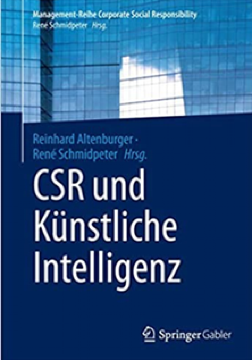 cover: csr und kuenstliche intelligenz in weißer Schrift vor blauem Hintergrund