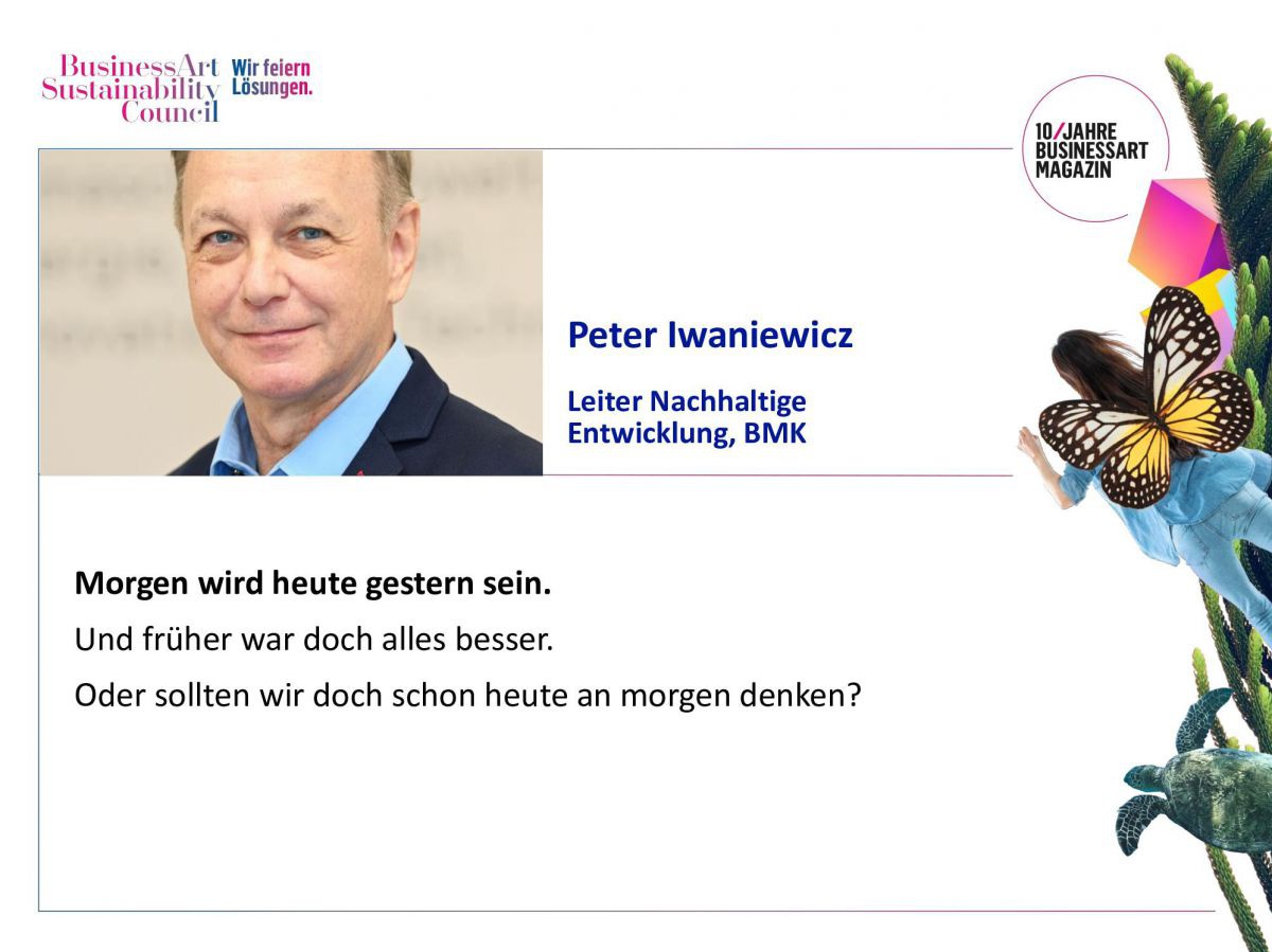 Peter Iwaniewicz, Leiter Nachhaltige Entwicklung, BMK